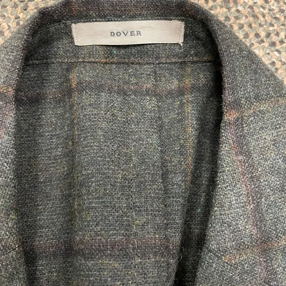 BOGLIOLI Made in Italy Deconstructed Wool-Cashmere Check Dover Jacket Size 48